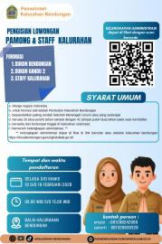 Info Lowongan Pamong Kalurahan Bendungan